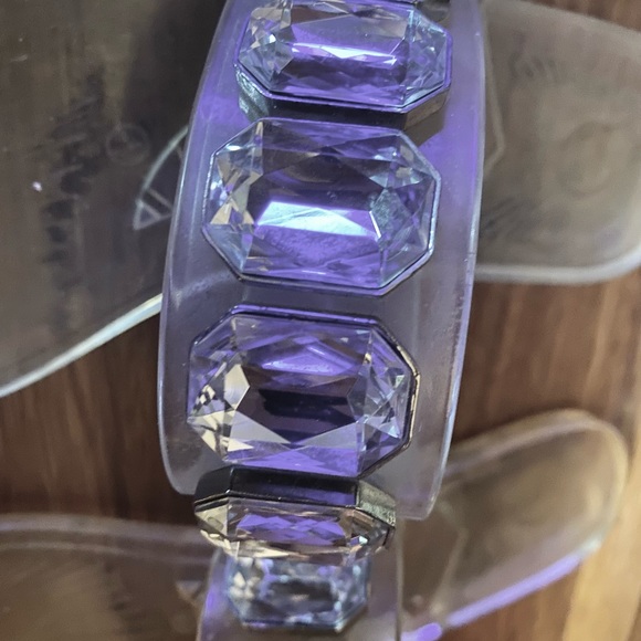 Michael Kors Rhinestone Sandals Size 6 1/2 clear - Picture 4 of 4